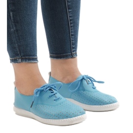 Svarta openwork -sneakers HR61116 blå