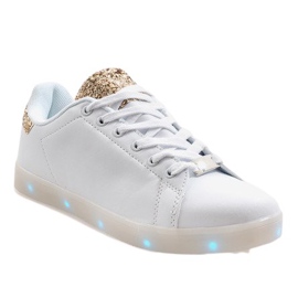 Vita glödande sneakers 7-P7936F1-12