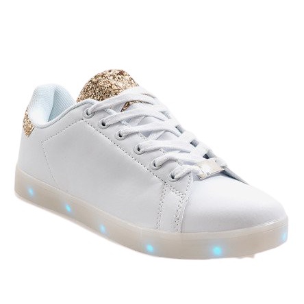Vita glödande sneakers 7-P7936F1-12