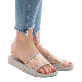 Grå transparenta tofflor 815