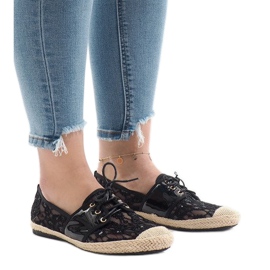 Svarta openwork jazzskor YW-888