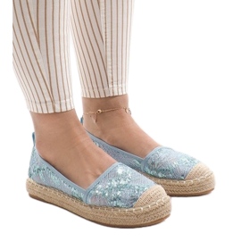 Blå öppnad espadrilles L08-71