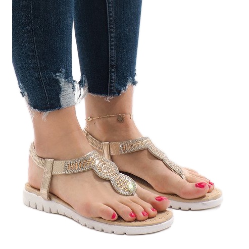 Guldpyntade sandaler S11 gyllene