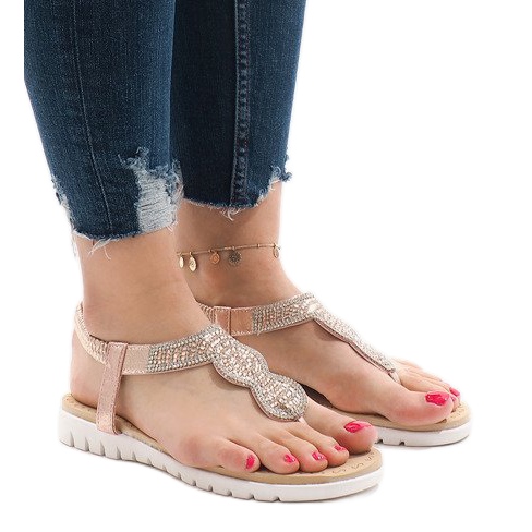 S11 utsmyckade rosa sandaler