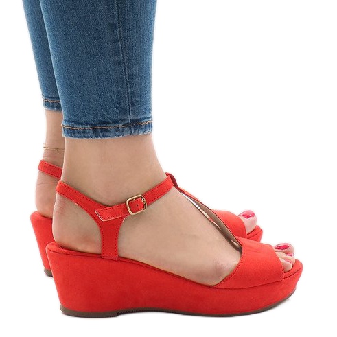 Röda kilsandaler 6-309