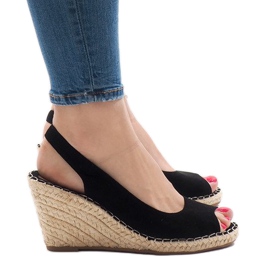 Svarta kile sandaler 2894