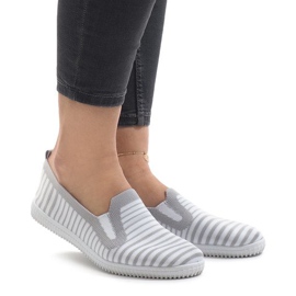 Grå randiga sneakers XJ-2909