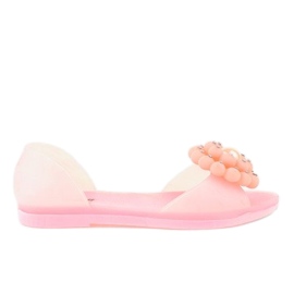 Rosa Meliskisandaler med blomma HM701