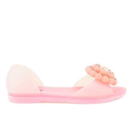 Rosa Meliskisandaler med blomma HM701