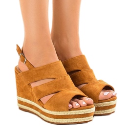 Bruna espadriller på en kil FG6