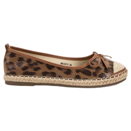 GUAPISSIMA Fläckiga ballerinor brun