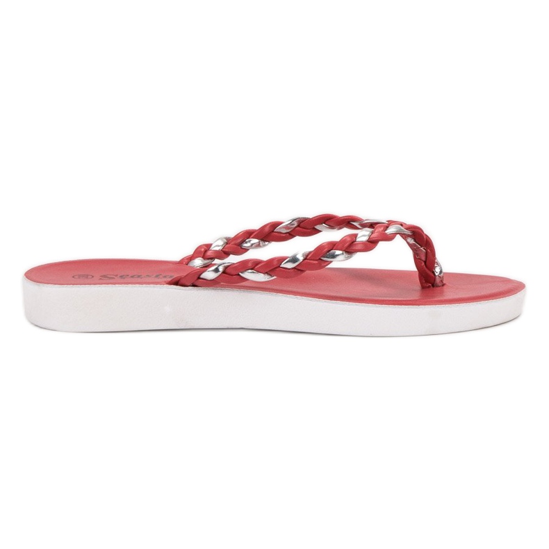 Seastar Röda flätade flip-flops
