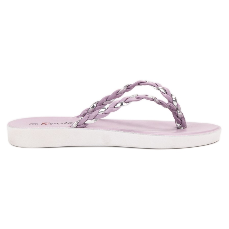 Seastar Violet flätade flip-flops violett