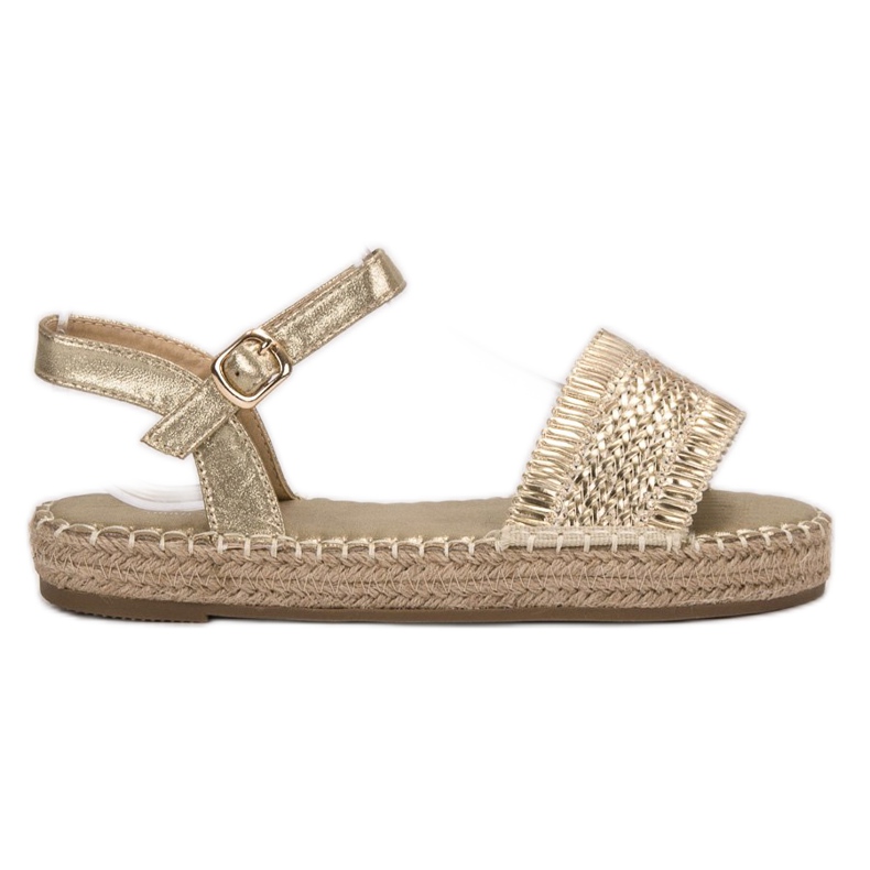Small Swan Golden Espadrilles Sandaler gyllene