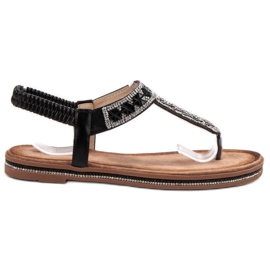 SHELOVET Svarta sandaler av flip-flops