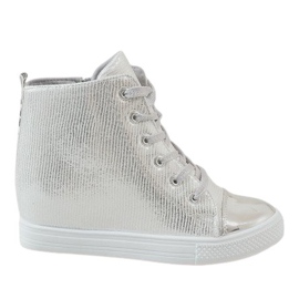 Silver wedge sneakers 29333-2 grå