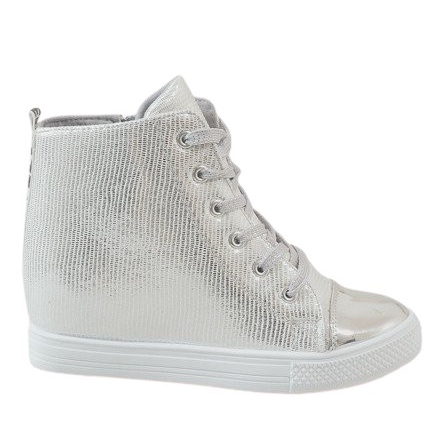 Silver wedge sneakers 29333-2 grå