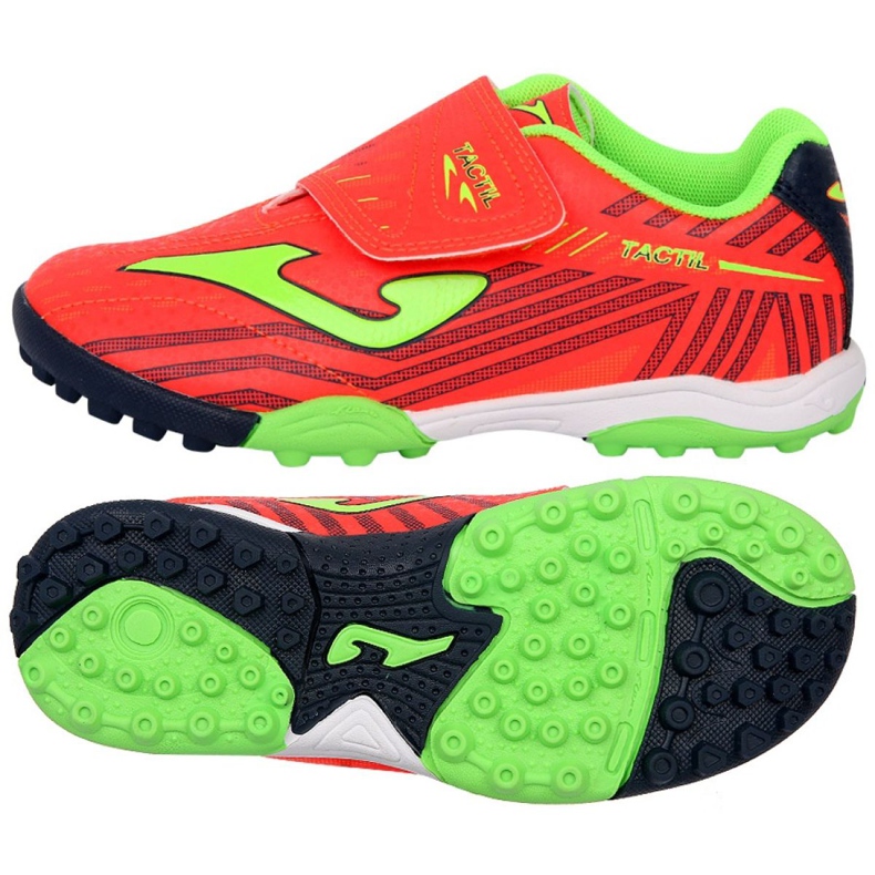 Joma Tactil 907 Tf Jr TACW.907.TF fotbollsskor mångfärgad röd