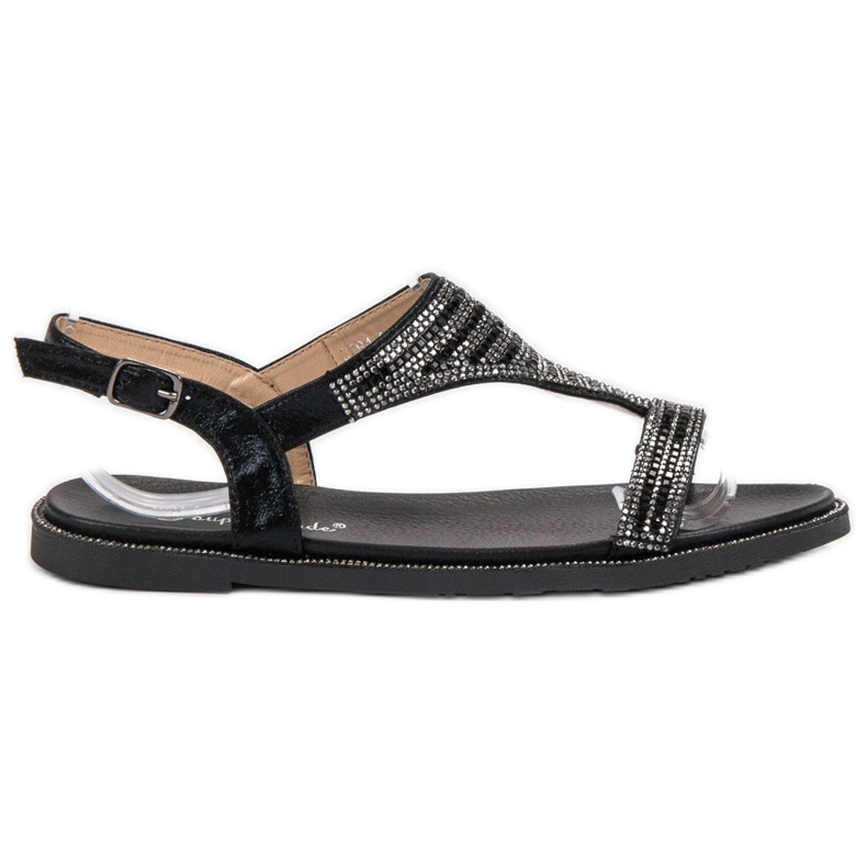 Super Mode Snygga svarta sandaler