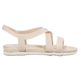 SHELOVET Slip-on gummisandaler vit