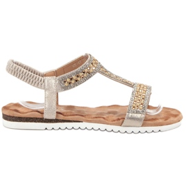 Emaks Dekorerade damsandaler gul