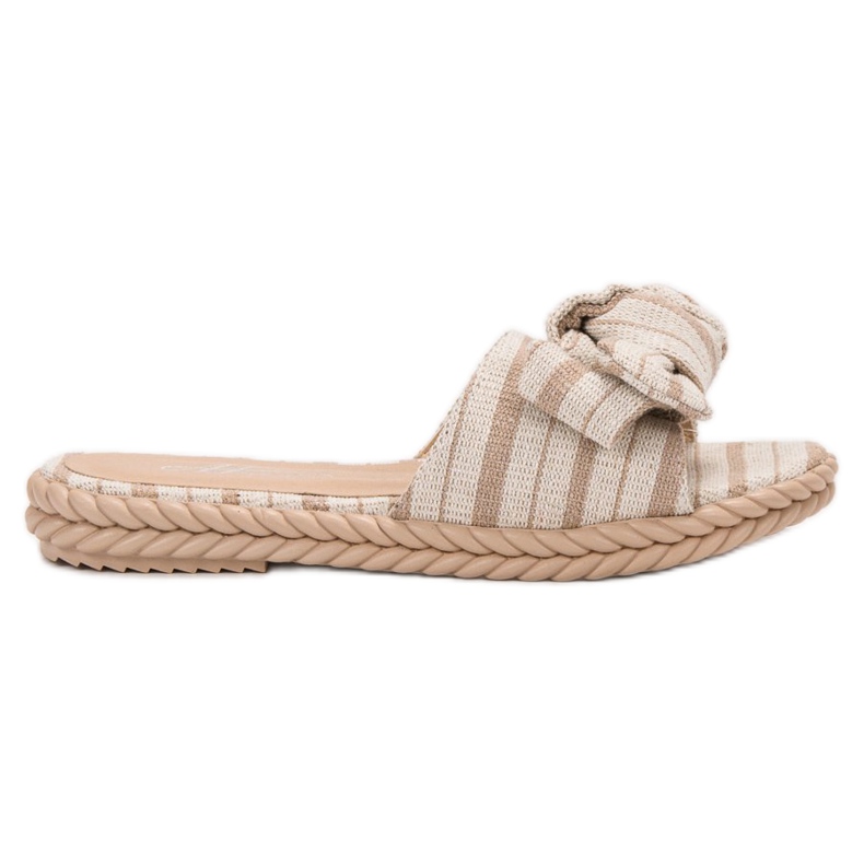 SHELOVET Tofflor Med Rosett brun