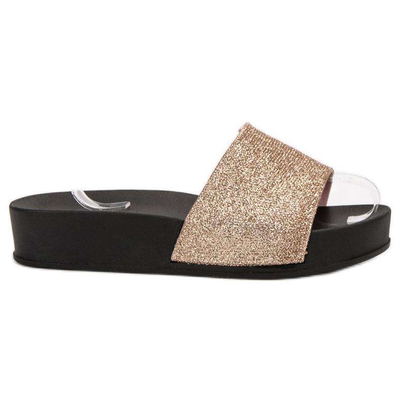 SHELOVET Gummi tofflor på plattformen gul