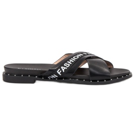 SHELOVET Svarta mode tofflor