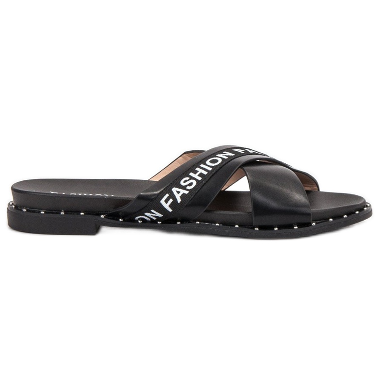 SHELOVET Svarta mode tofflor