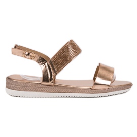 SHELOVET Casual Rose Gold Sandaler mångfärgad gul