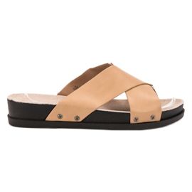 Clowse Beige tofflor