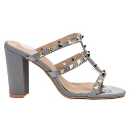 SDS Rock sandaler på höga klackar grå