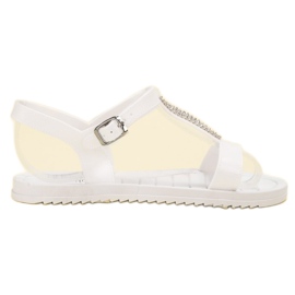 SHELOVET Gummisandaler vit