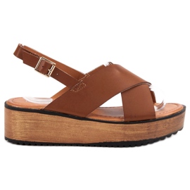 SHELOVET Sandaler på plattformen brun