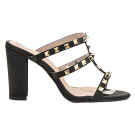 SDS Rock sandaler på höga klackar svart