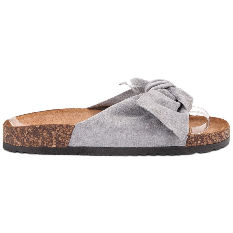 Super Me Moderiktiga grå tofflor