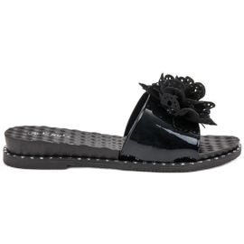 Kayla Svarta gummi tofflor