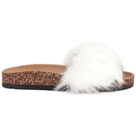 Bona Tofflor Med Päls vit