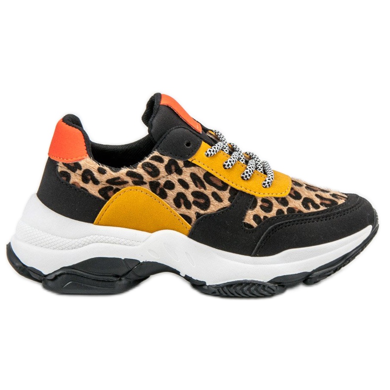 SHELOVET Leopard Print färgglada sneakers mångfärgad