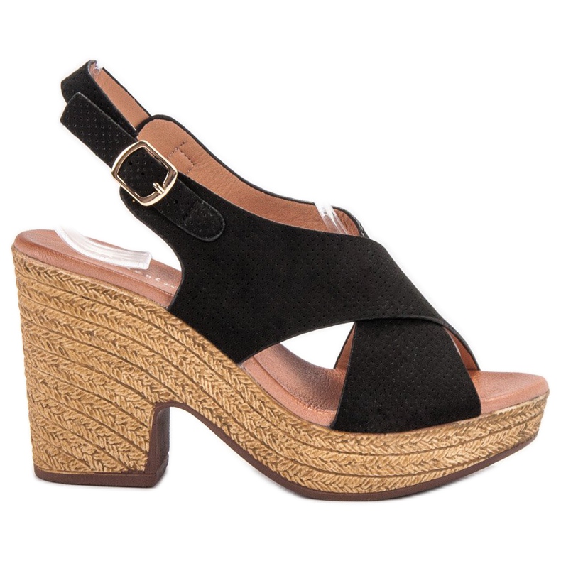 Anesia Paris Lätta högklackade sandaler svart