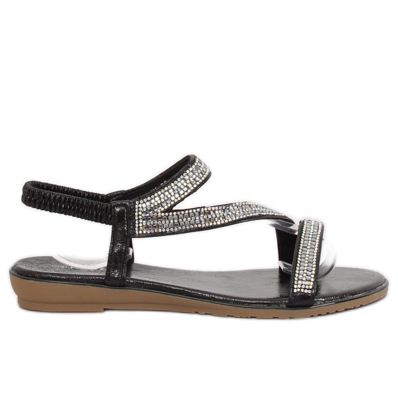 KM-33 Svarta asymmetriska svarta sandaler