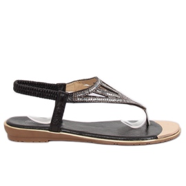 Svart M03 Svarta flip-flops