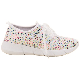 Bona Sportskor med prickar vit