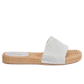 Silver damtofflor JFF-V182 Silver grå