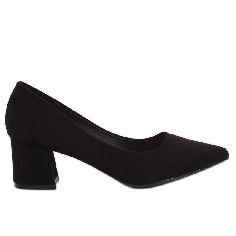 Svarta pumpar med breda klackar KJ-10 Svart