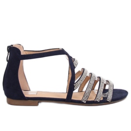 Marinblå sandaler för kvinnor LL6339 Blå