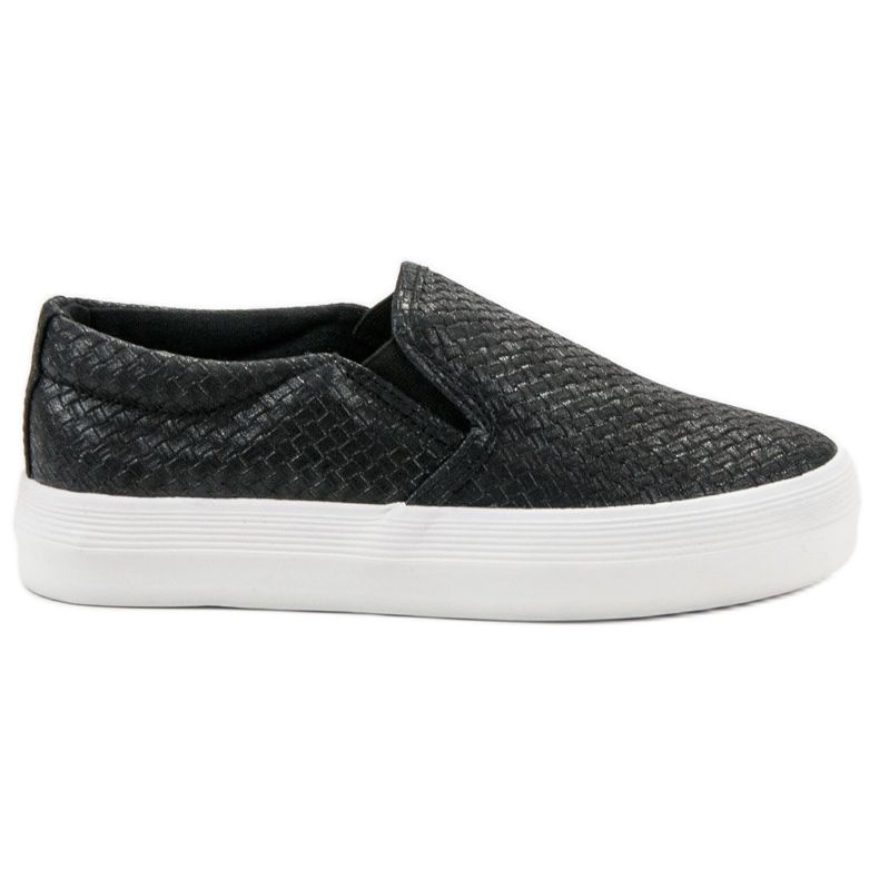 SHELOVET Svart Slip On Sneakers