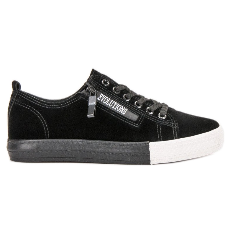 SHELOVET Svarta sneakers grön