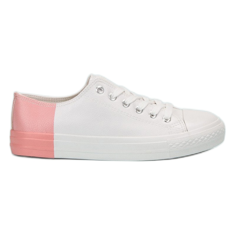 SHELOVET Sneakers med ekoläder vit