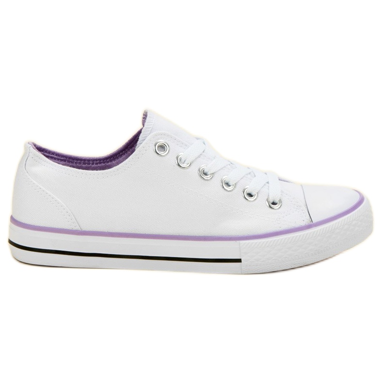 SHELOVET Klassiska vita sneakers
